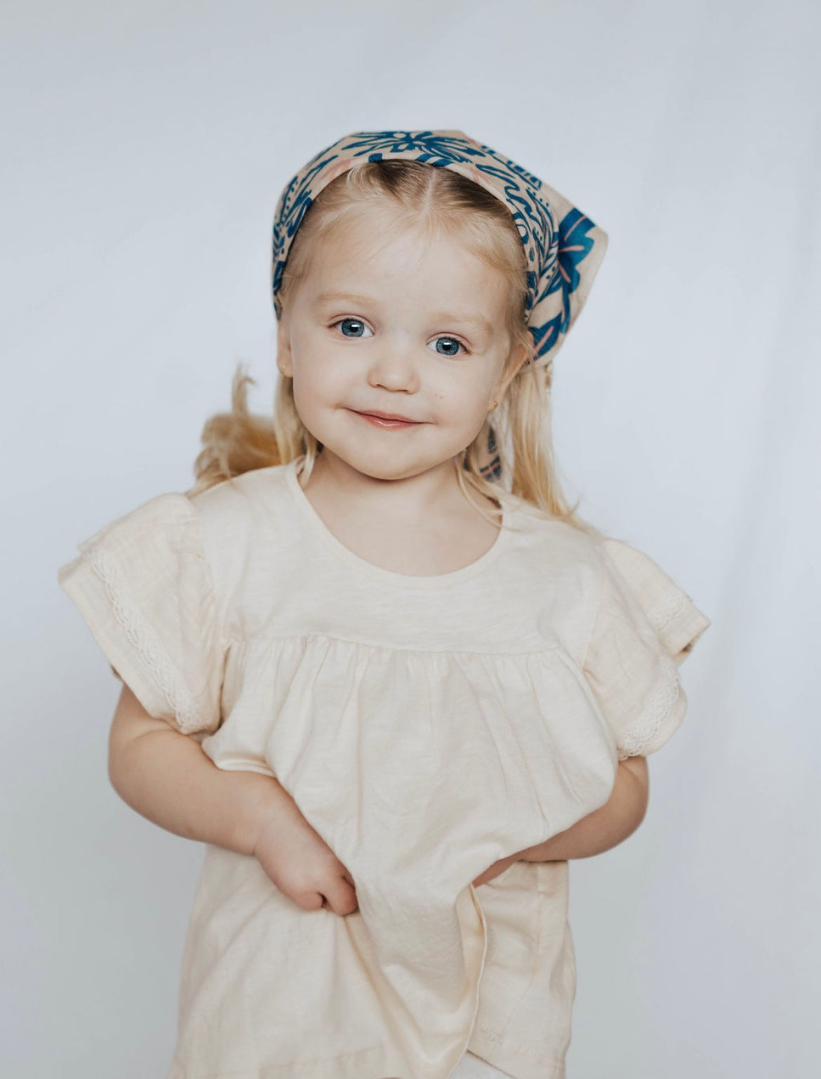 Sweetest two year old in our Sofia bandana